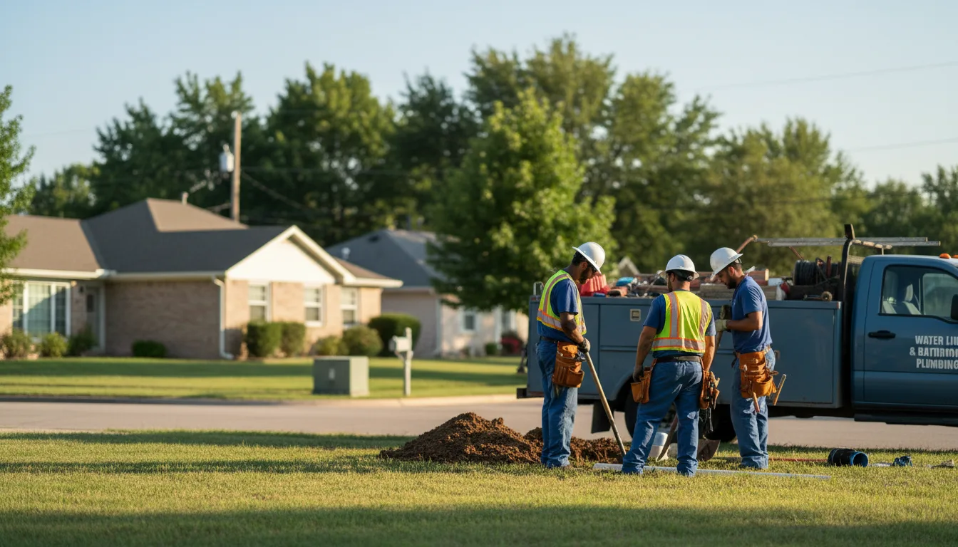 Residential water line and bathroom plumbing service in Leachville, AR